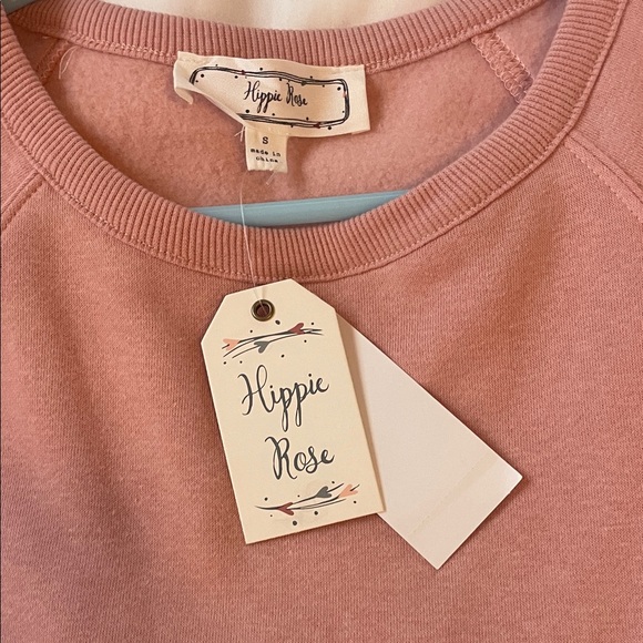 Hippie Rose Sweaters - Hippie Rose Blush Off-the-Shoulder Sweater